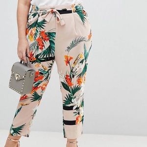 Tropical printed pants